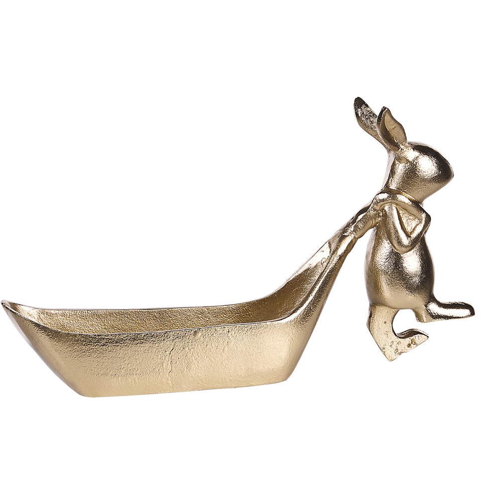 Dekorativt fad guld kanin PROGO