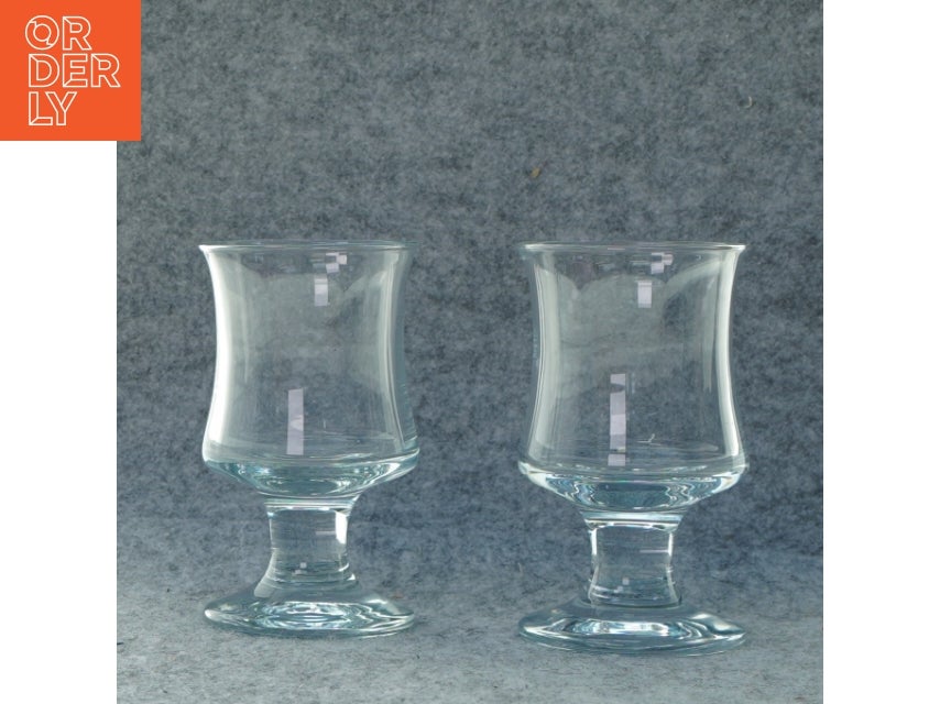 2 skibsglas fra Holmegaard (str. 15 x 9 cm)