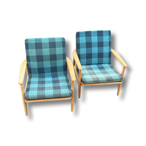 2 bøgetræs lænestole fra 1960,erne