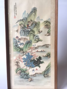 Kinesisk landskab - Akvarel