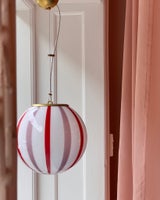 Ceiling lamp - Pink lavender / red vertical str...