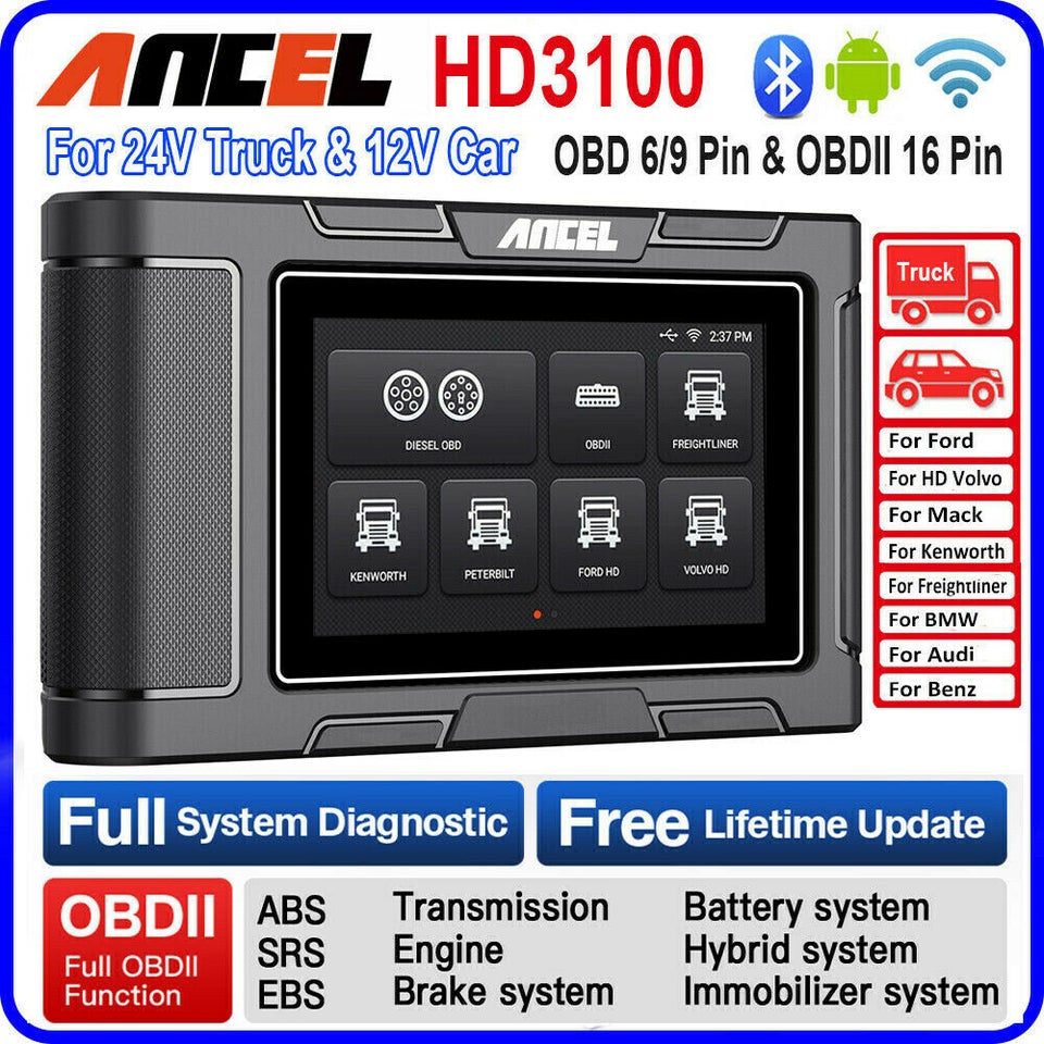ANCEL HD3100 24V HEAVY DUTY DIESEL TRUCK ALL SYS...