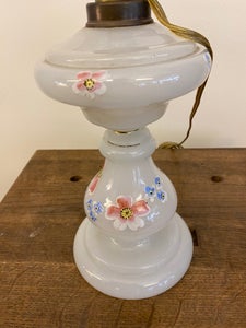 Bordlampe, glas, ca. år 1860, højde 44 