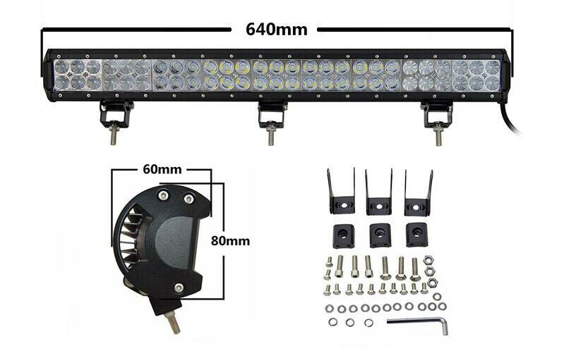 162 watt LED Lys bro / lys bar 12/24 volt Combo