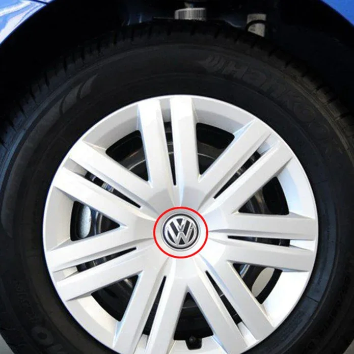 4 stk. Volkswagen centerkapsler i grå
