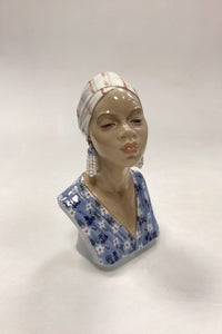 Dahl Jensen Figur No. 1211 - Buste af Afrikansk Kvinde VI SENDER