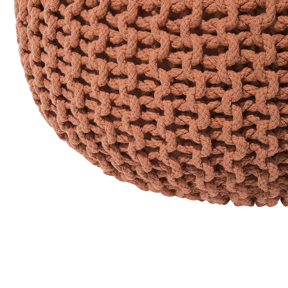 Puf Strikket 50x35 cm Kobber CONRAD