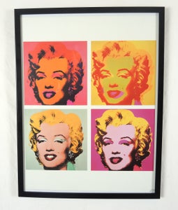 Andy Warhol (1928-1987) 6 offset af "Pop ART". Udg. 1989. God kvalitet m. ramme