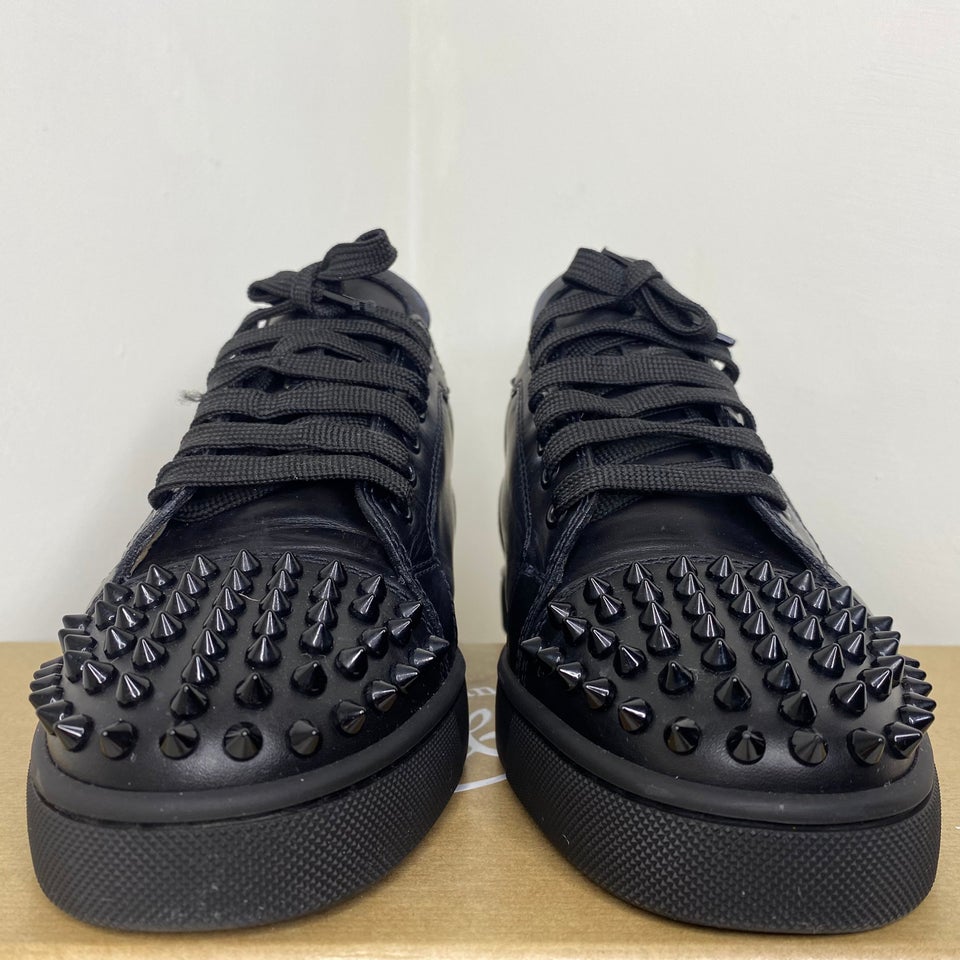 Christian Louboutin Sneakers, 'Black Leather' Ju...