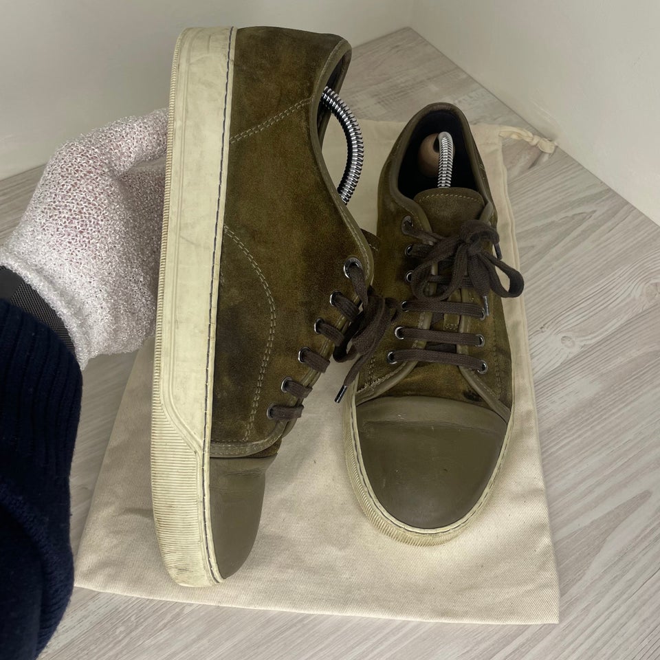 Lanvin Sneakers, Herre 'Oliven' Mat Toe (43)