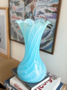 Stor blå Murano vintage vase