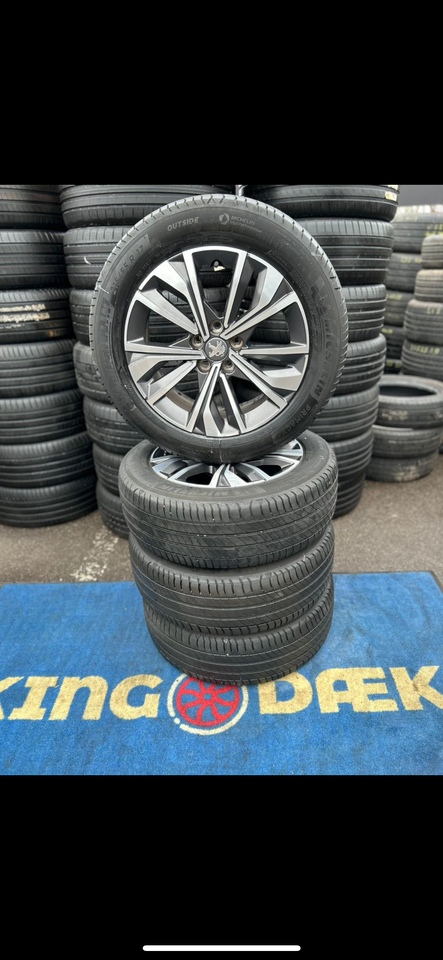 508/407/17 sæt originale Peugeot  alufælge 17” m...