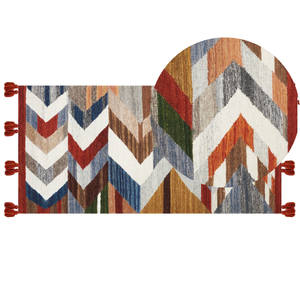 Kelimtæppe farverigt uld 80 x 150 cm KANAKERAVAN