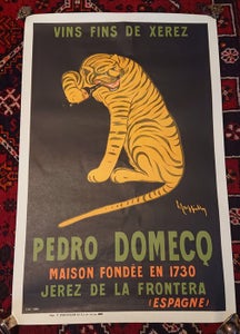 Leonetto Cappiello, after - Cappiello,cartel tigre Vinos de Jerez,España,CAC,...