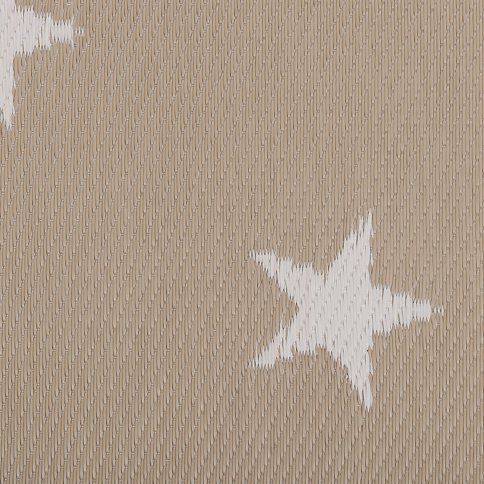 Udendørs tæppe beige/hvid polypropylen 120 x 180...