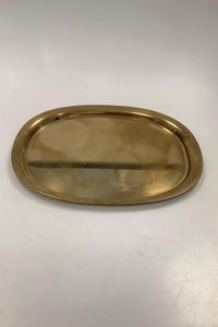 Georg Jensen Super Ellipse Bakke i Messing af Piet Hein 32,1cm x 24,6cm VI SE...