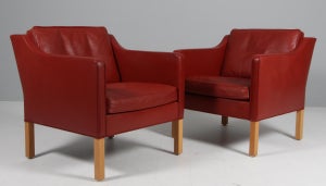 Børge Mogensen par lænestole original betrukket, model 2321