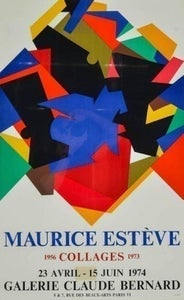 Maurice Estéve. Udstillingsplakat fra Galerie Claude Bernard, 1974
