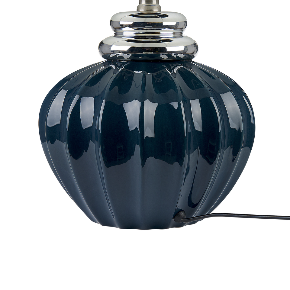 Bordlampe mørkeblå keramik H 45 cm NERIS