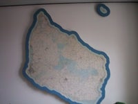 Landkort over Bornholm og Christians Ø/Erteholmene