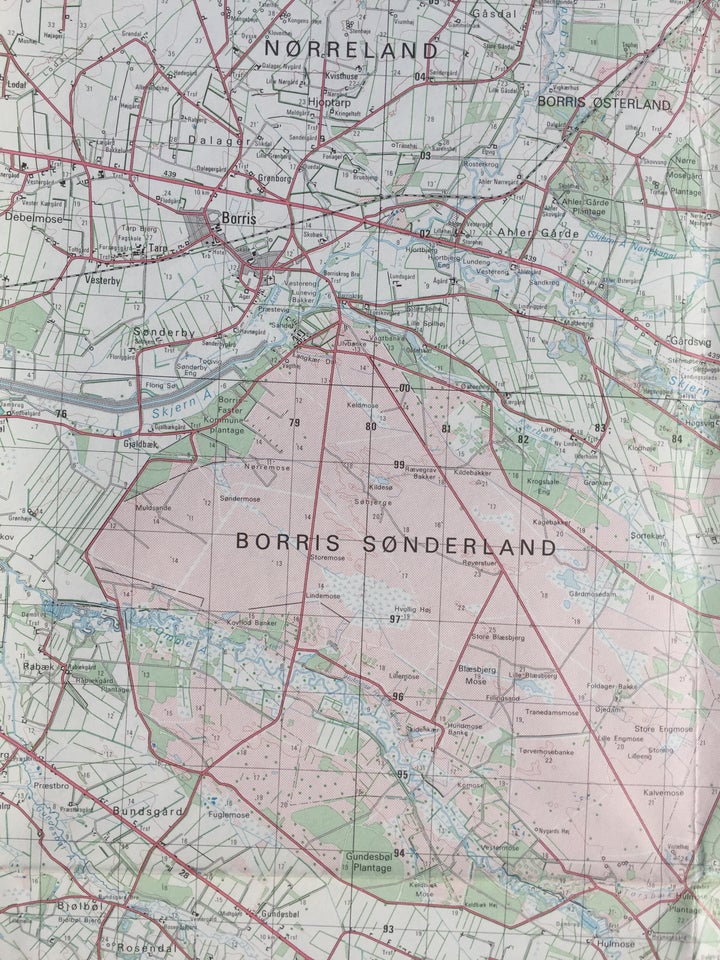 Landkort over Sønder Omme