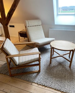 Børge Mogensen slædestol & Hans J. Wegner GE375 lænestol med nyt hyndesæt 