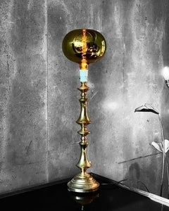 🚛 FREE | Midcentury Danish Brass Lamp / Vintage Messing Lampe