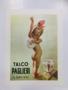Gino Boccasile - Talco Paglieri "AL BORO TIMO" (linen backed on canvas) - 197...