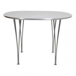 Piet Hein hvidt super cirkulært spisebord Ø:100 cm.