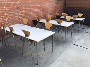 Kantinemøbler “ Randers Møbler “ - pris for 1 bord + 6 stole