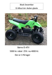 Børne El-ATV   tilbud 3700 kr