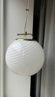 Vintage Murano hvid loftslampe med flotteste sw...