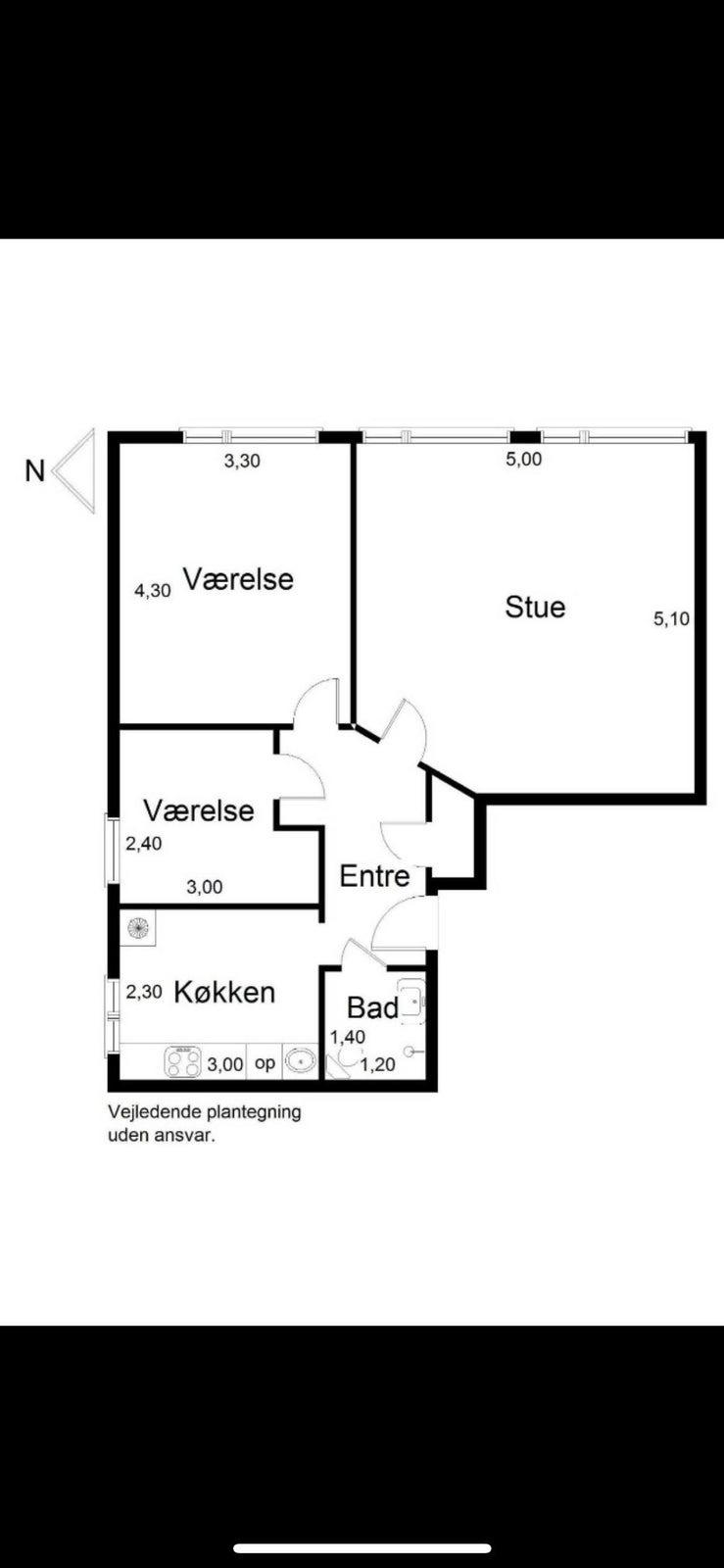3 værelses lejlighed i Aarhus V 8210 på 75 kvm