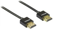 slim HDMI kabel, sort | 3 meter
