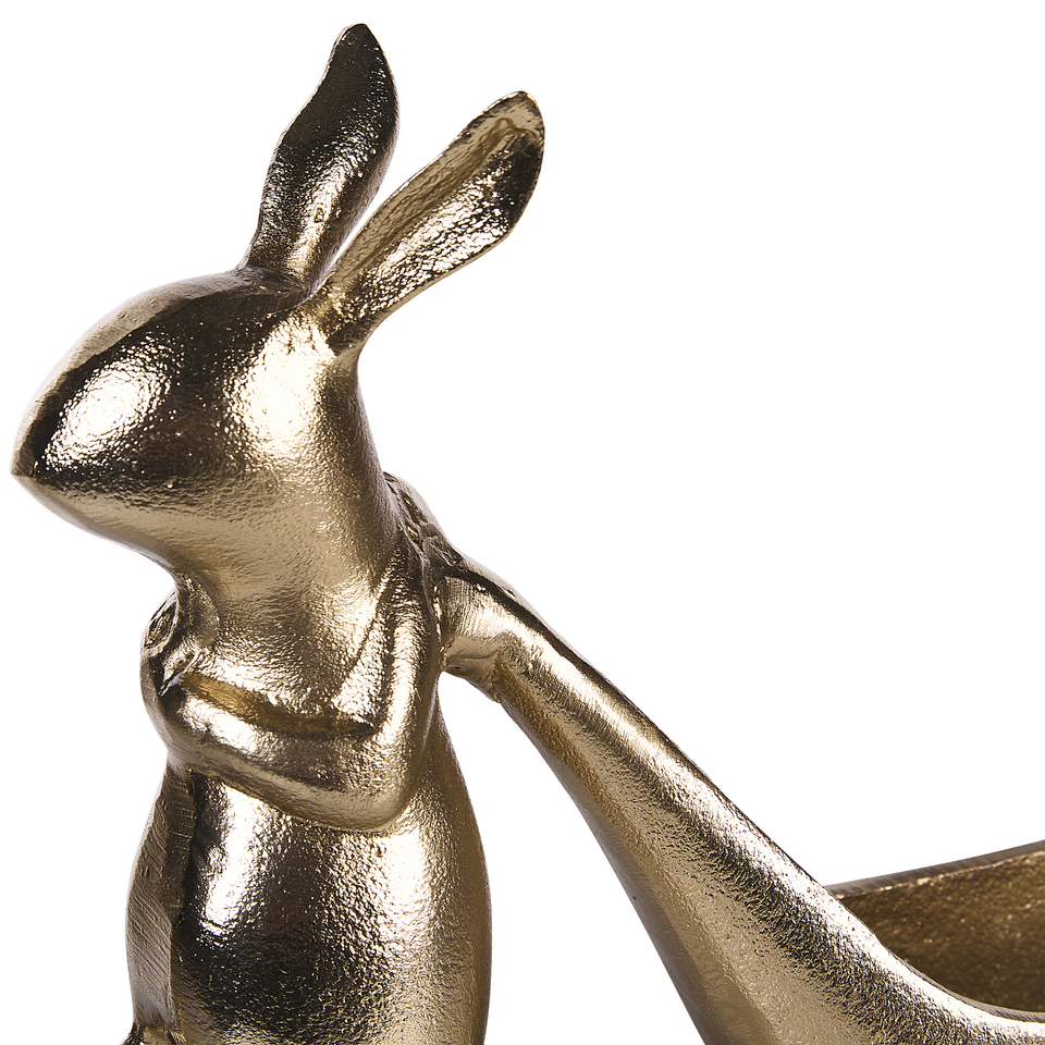Dekorativt fad guld kanin PROGO