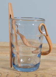 Holmegaard isspand af glas og flet
