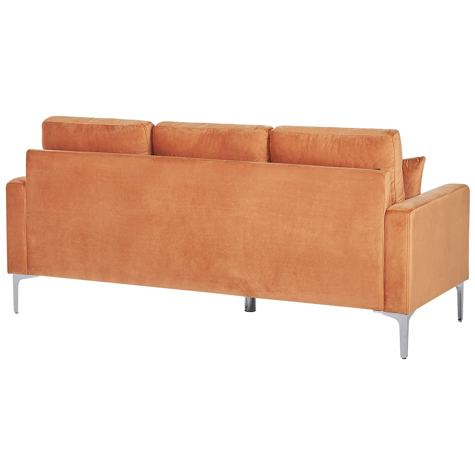 Sofa 3 pers Velour Orange GAVLE