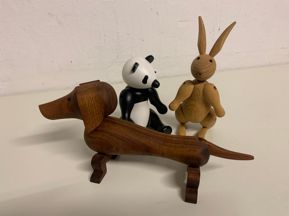 Træfigurer, Gravhund, Panda, Kanin/Hare, Kay Boj...