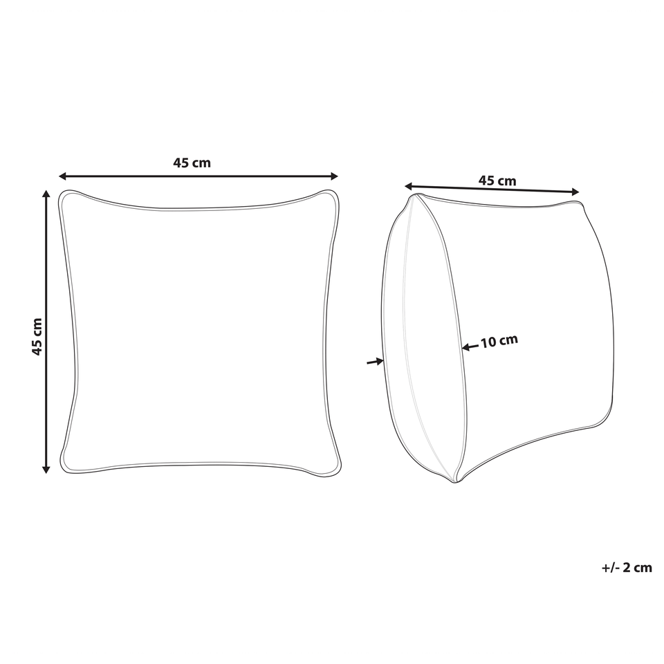 Sæt med 2 bomuldspuder geometrisk mønster 45 x 4...