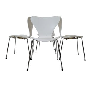 Spisebordsstol | Model 3107 | Arne Jacobsen | Fritz Hansen | Hvidlakeret