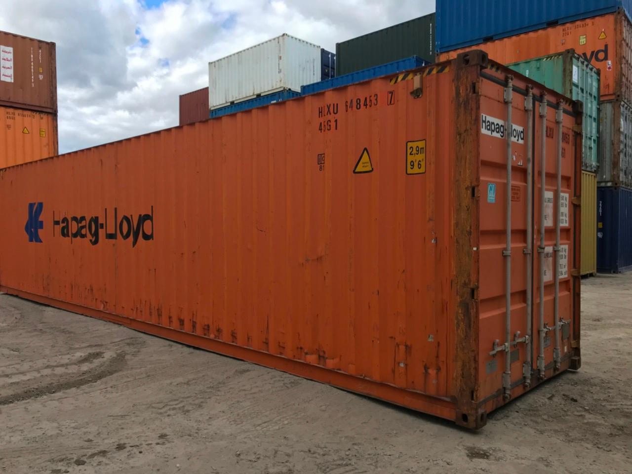 40 fods HC Container - ID: HLXU648453-7 - ( Stå...