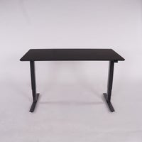 Hæve sænkebord - 140x80 cm sort