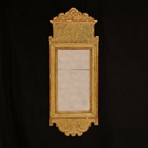 Forgyldt spejl, Gustaviansk. Sverige ca. år 1780. Mål: 84x32