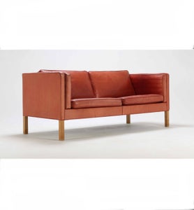 To-pers. Børge Mogensen sofa ‘2335’ i originalt læder. 
