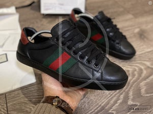 Gucci Ace 'Black Leather' Classic (41)