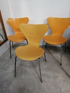 Arne Jacobsen 3107 stole, 3 stk - restaureringsprojekt