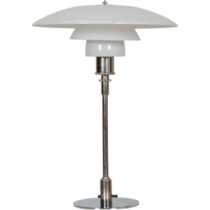 Poul Henningsen 4/3 bordlampe i nickel