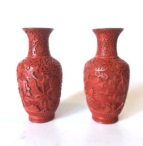 Et par japanske cinnabar vaser, 1900 tallet