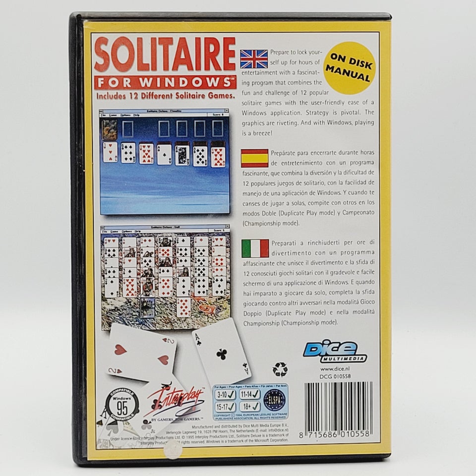 ⭐️- PC: Solitaire for Windows - KØB 4 BETAL FOR 3 