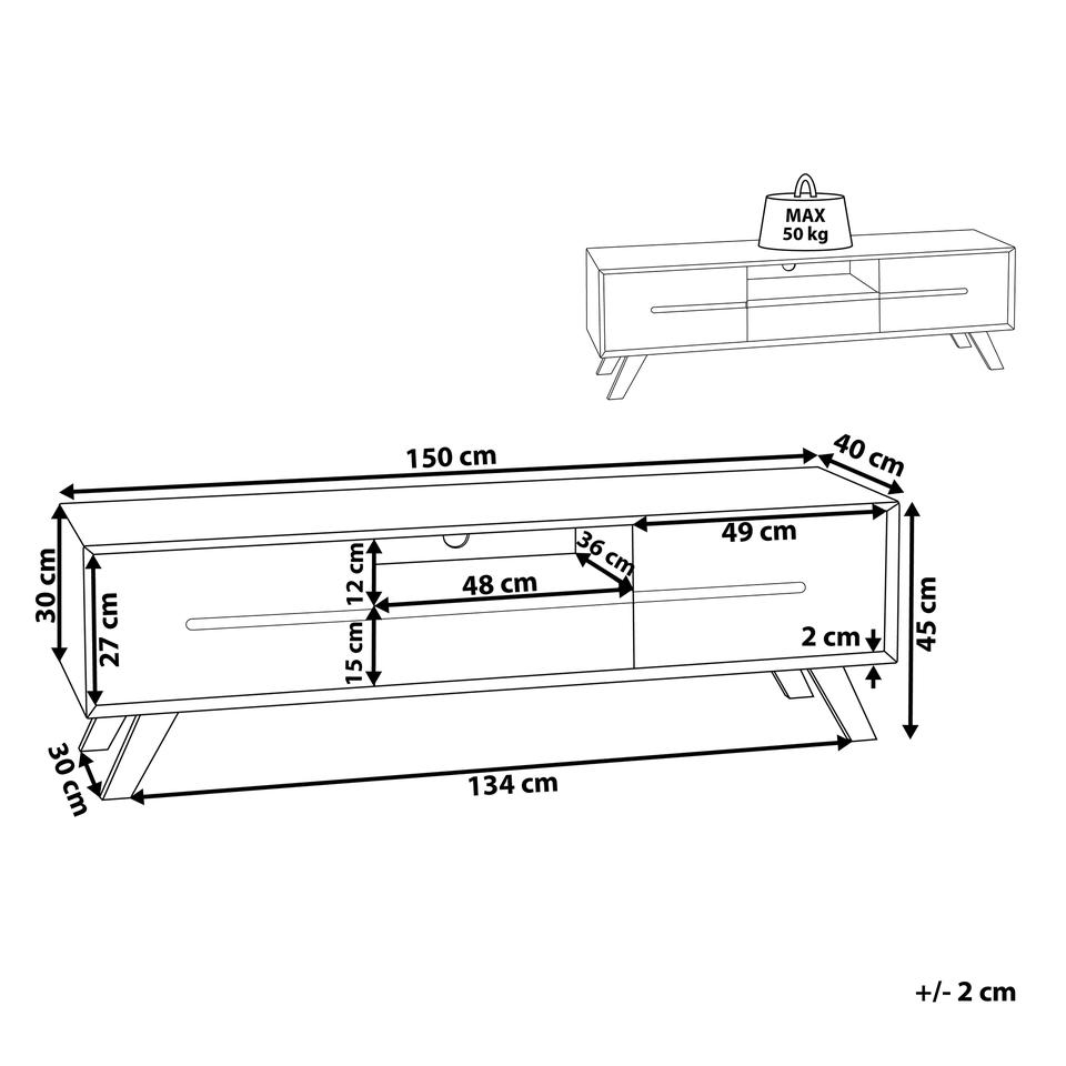 TV-bord Hvid FORESTER